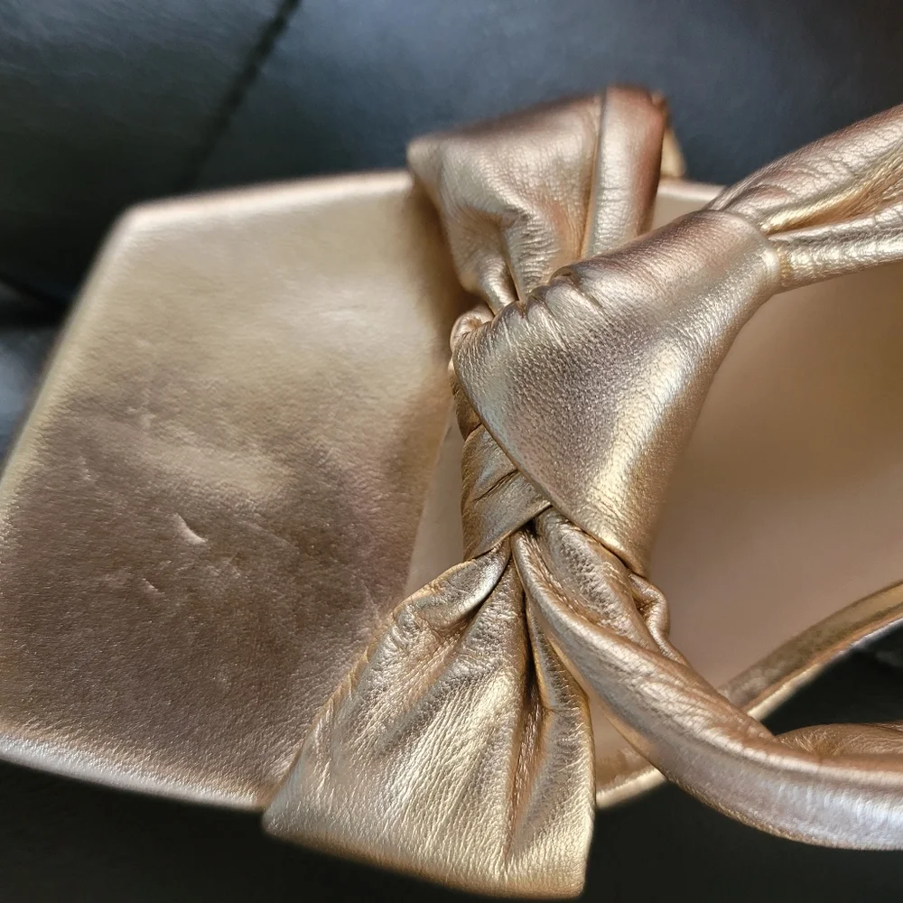 Stuart Weitzman Metallic Slides - Picture 10 of 10